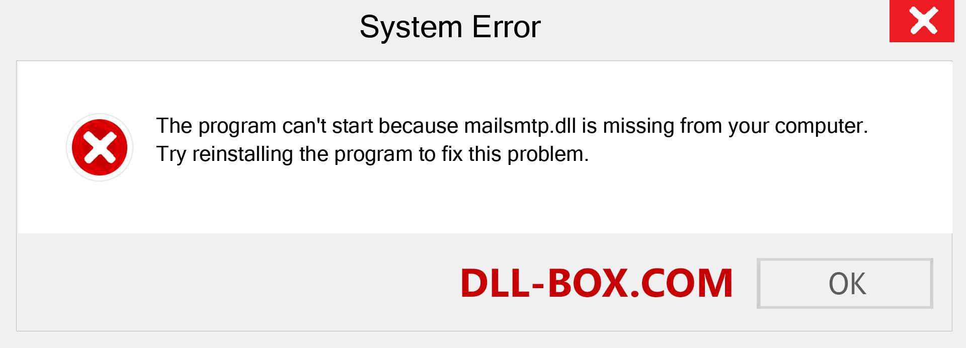  mailsmtp.dll file is missing?. Download for Windows 7, 8, 10 - Fix  mailsmtp dll Missing Error on Windows, photos, images